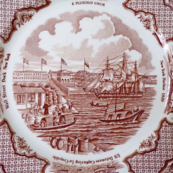 Fair Winds Brown by Alfred Meakin Luncheon Plate 9"  2914 - Picture 3 of 9